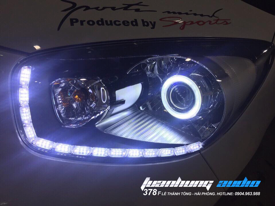 Độ Bixenon và Led daylight cho Kia Morning 2013